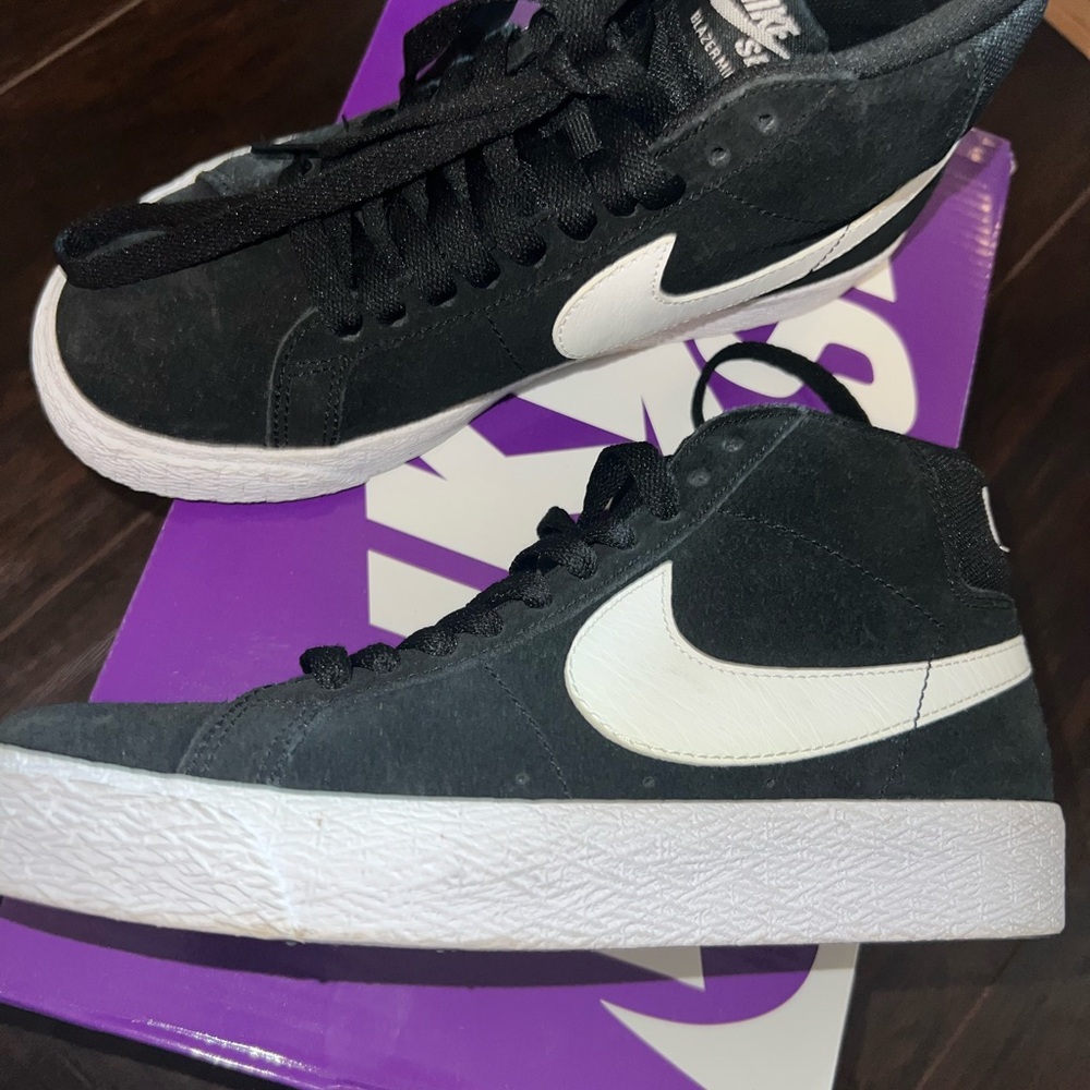 Nike Black and White High-Top Sneakers
